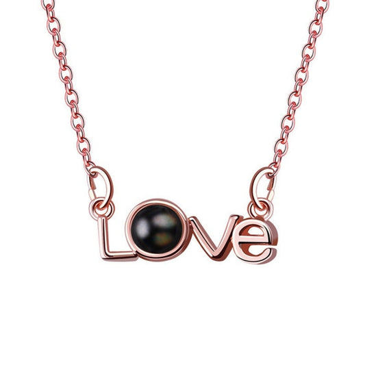 Custom Photo Projection Love Necklace 