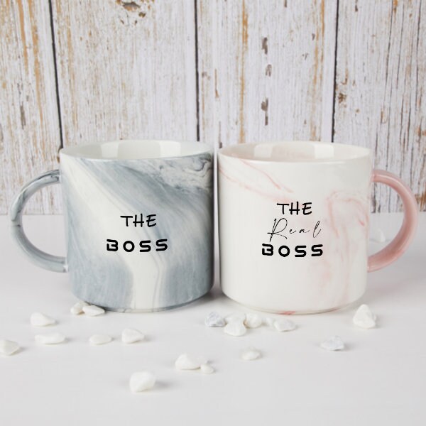 custom couple mug boss and the real boss