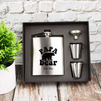 Custom Silver Stainless Steel Hip Flask