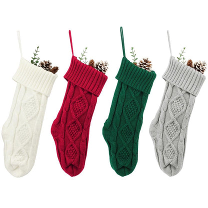 Personalized Embroidered Christmas Stocking: Knitted Family Decoration