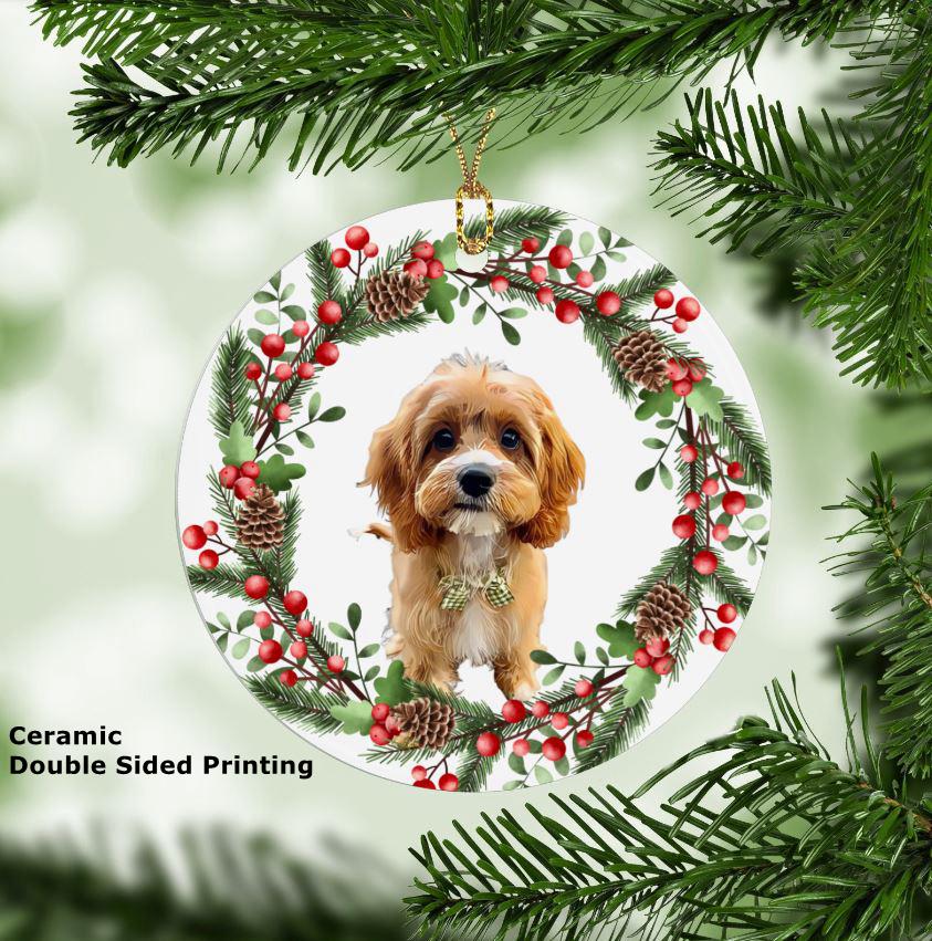 Custom Pet Photo Christmas Ornament: Personalized Dog/Cat Bauble