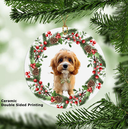 Custom Pet Photo Christmas Ornament: Personalized Dog/Cat Bauble