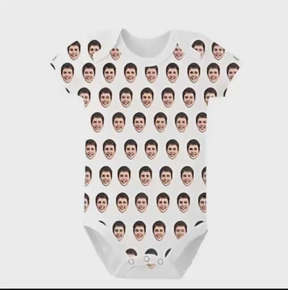 print face on baby romper