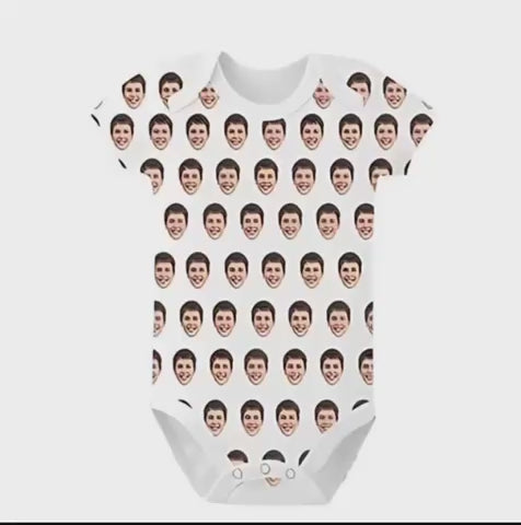 print face on baby romper